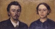 Vilhelm Hammershoi Double Portrait of the Artist and his Wife oil on canvas